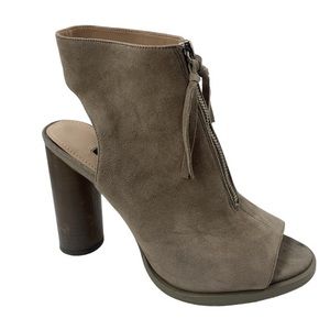 French Connection Block Heel Taupe Bootie 7.5